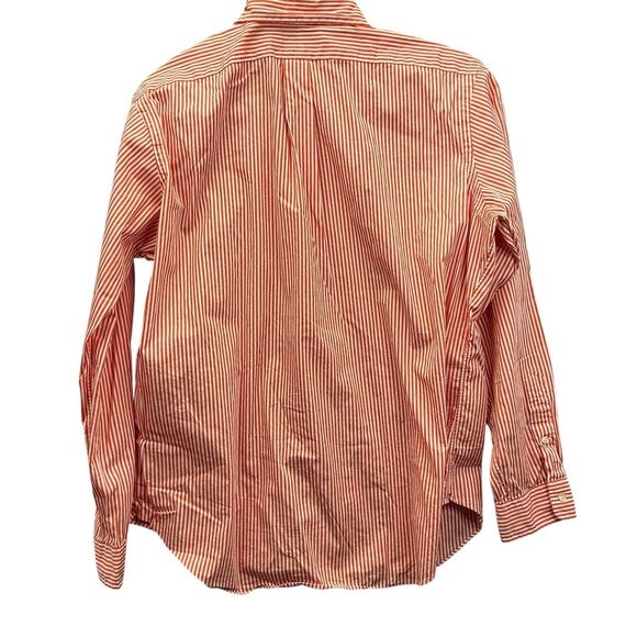 Ralph Lauren Dress Shirt Men's XL Classic Fit Orange Stripe Button Down - Picture 4 of 12